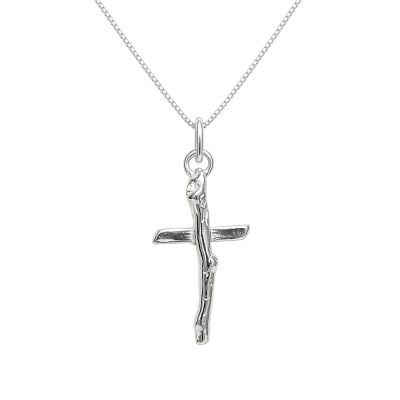 Branch Cross necklace in Sterling Silver by Lucina K