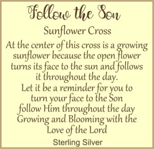 Follow the Son Sunflower Cross Necklace