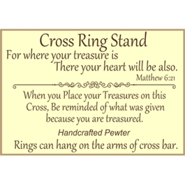 Pewter Cross Ring Stand