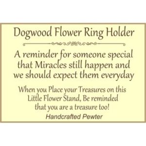 Dogwood Flower Ring Holder Pewter