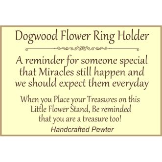 Dogwood Flower Ring Holder Pewter