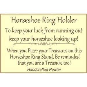 Horseshoe Ring Holder Pewter