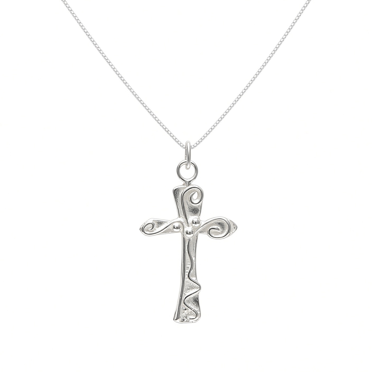 Walk Cross Necklace - Sterling Silver