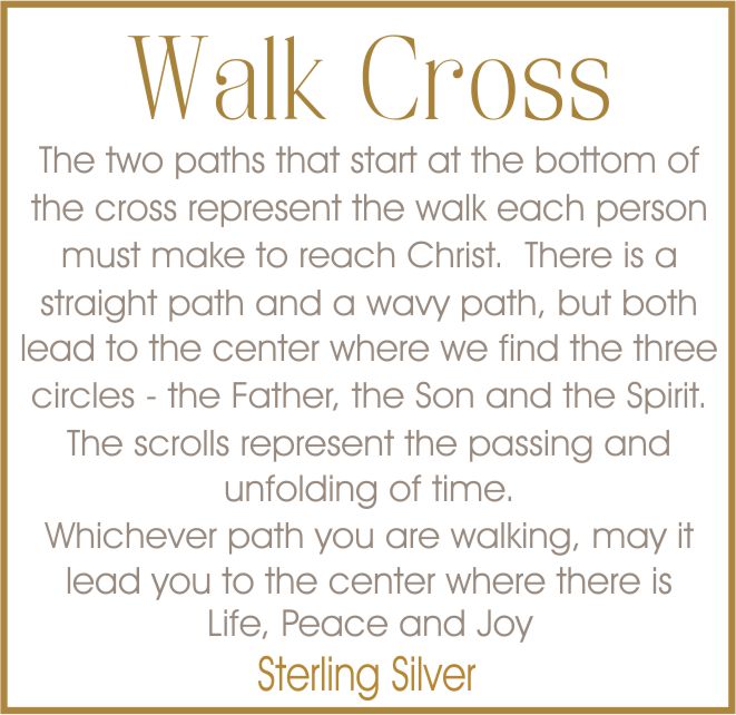 Walk Cross Necklace - Sterling Silver