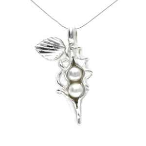2 Pearl How Many Peas in Your Pod Necklace - White Pearl