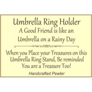 Umbrella Ring Holder Pewter