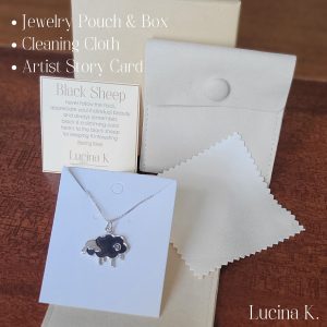 Black Sheep Necklace - Handcrafted Sterling Silver Gift Boxed with Fun Story Card - Individual Beauty -Inspirational -Never Follow the Flock