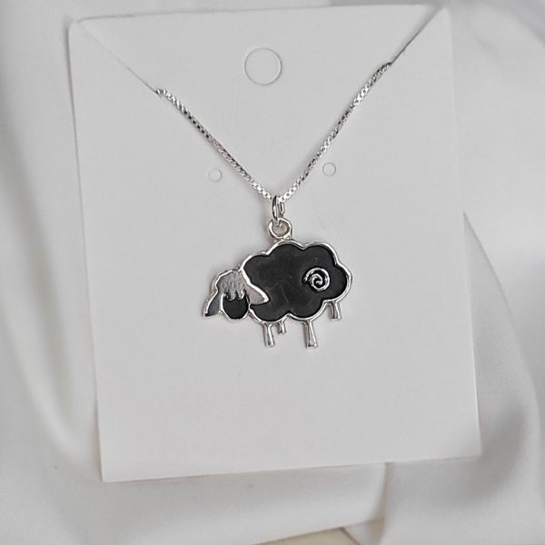 Black Sheep Necklace - Handcrafted Sterling Silver Gift Boxed with Fun Story Card - Individual Beauty -Inspirational -Never Follow the Flock