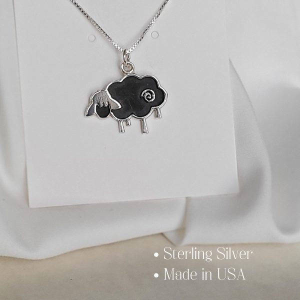 Black Sheep Necklace - Handcrafted Sterling Silver Gift Boxed with Fun Story Card - Individual Beauty -Inspirational -Never Follow the Flock