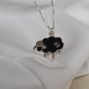 Black Sheep Necklace - Handcrafted Sterling Silver Gift Boxed with Fun Story Card - Individual Beauty -Inspirational -Never Follow the Flock