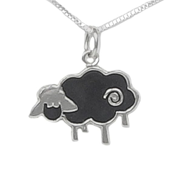 Black Sheep Necklace - Handcrafted Sterling Silver Gift Boxed with Fun Story Card - Individual Beauty -Inspirational -Never Follow the Flock