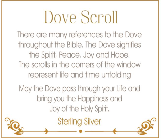 Dove Scroll Necklace - Sterling Silver