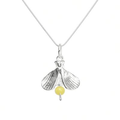 Sterling Silver Firefly Necklace with Bead