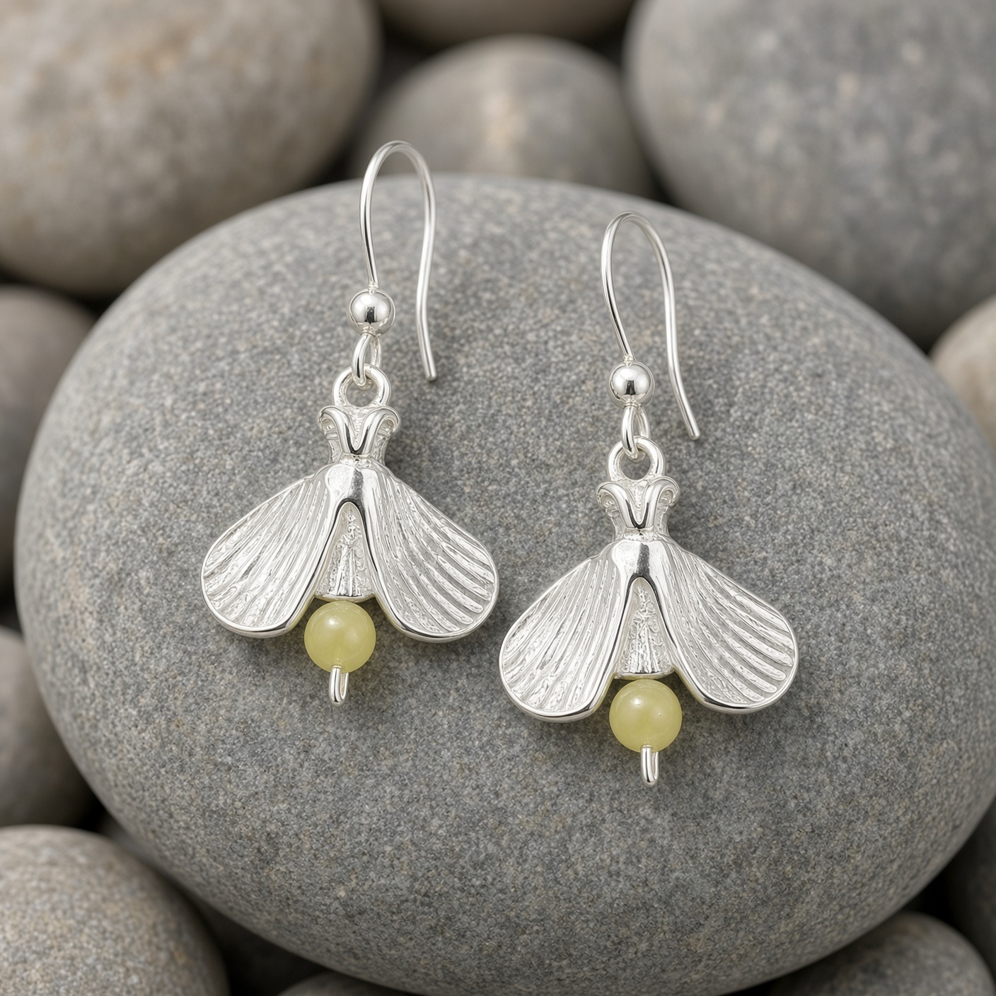 Sterling Silver Firefly Necklace with Bead
