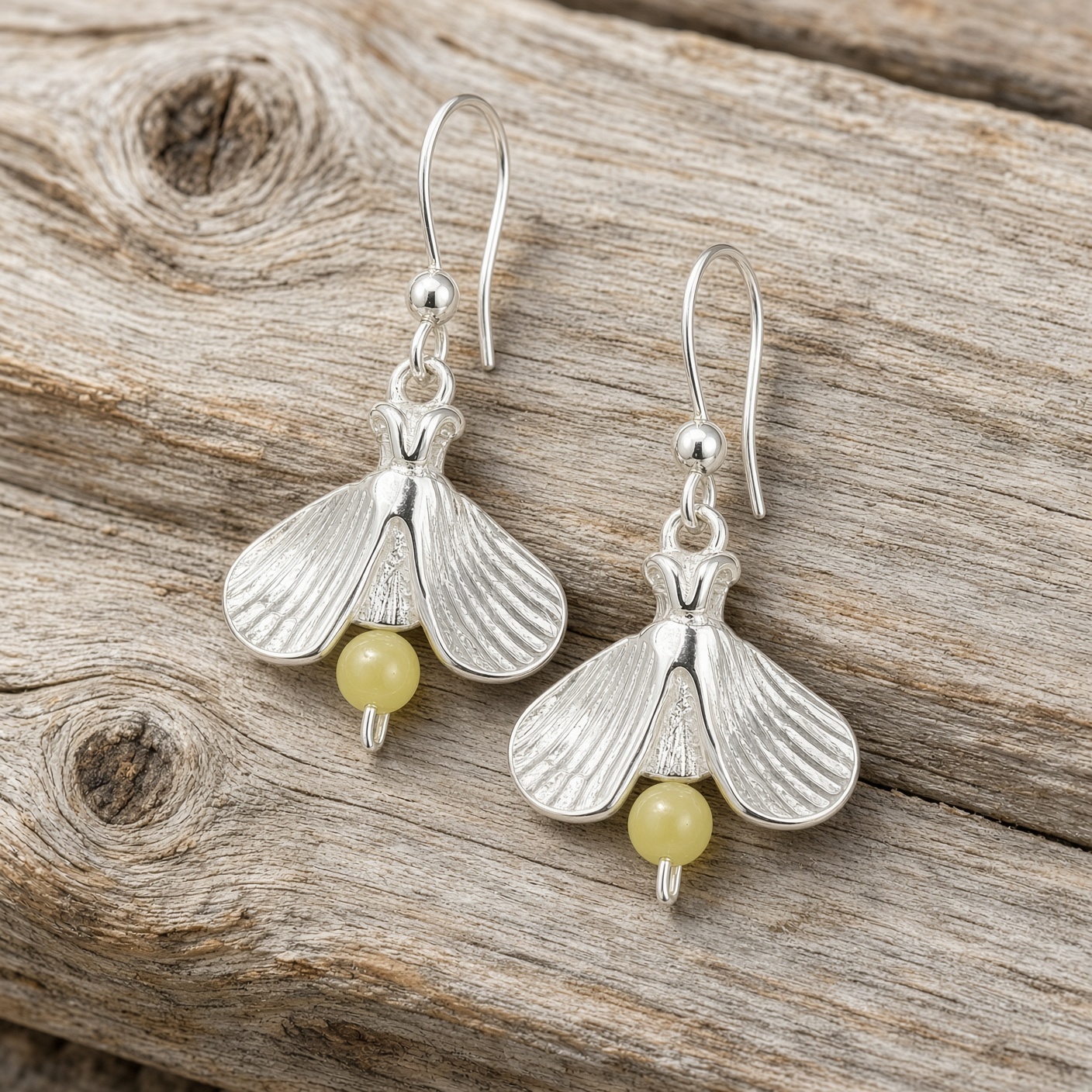 Sterling Silver Firefly Necklace with Bead
