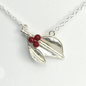 Genesis inspired Berry Leaf Necklace
