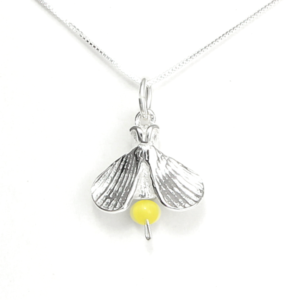 Firefly Lightning Bug Necklace Sterling Silver