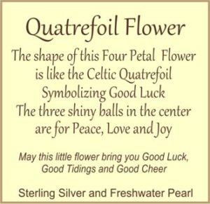 Celtic Qua trefoil Flower Necklace