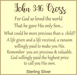John 3:16 Cross Necklace