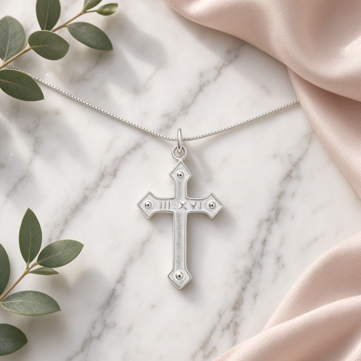 John 3:16 Cross small necklace - Sterling Silver