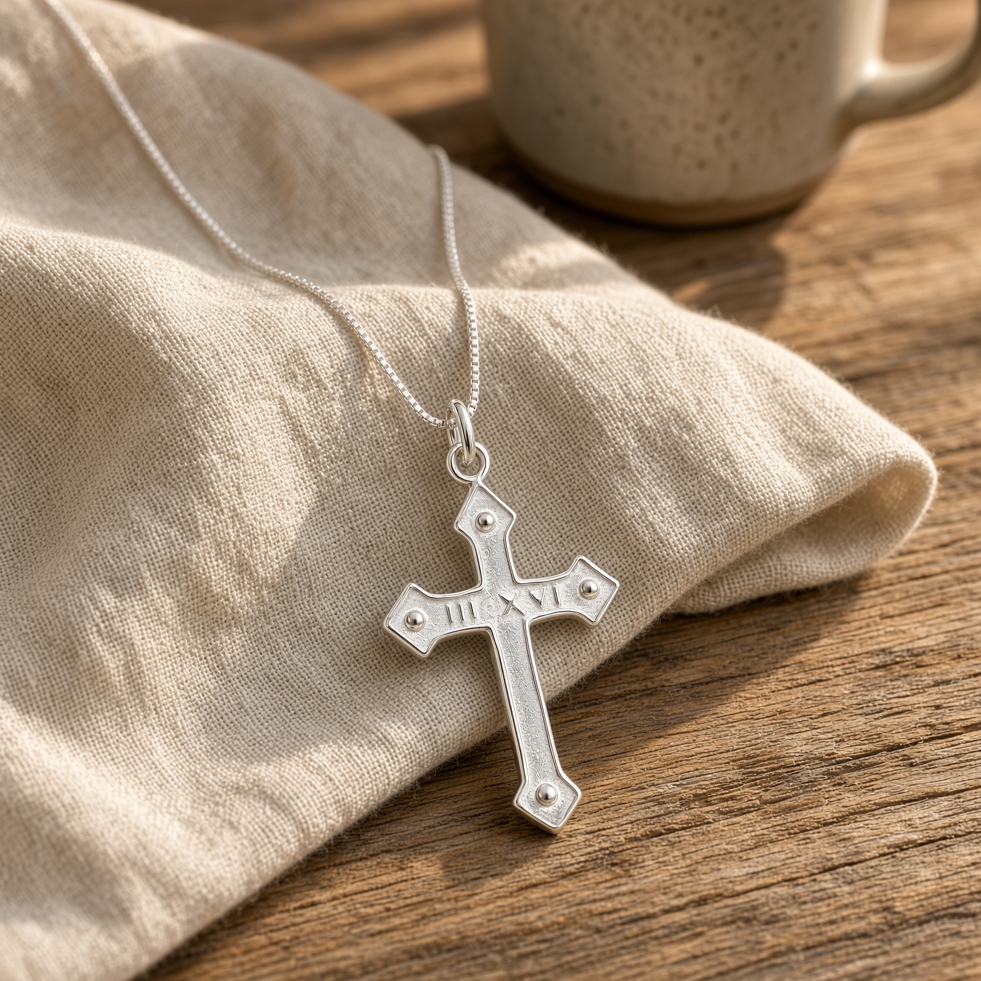 John 3:16 Cross small necklace - Sterling Silver