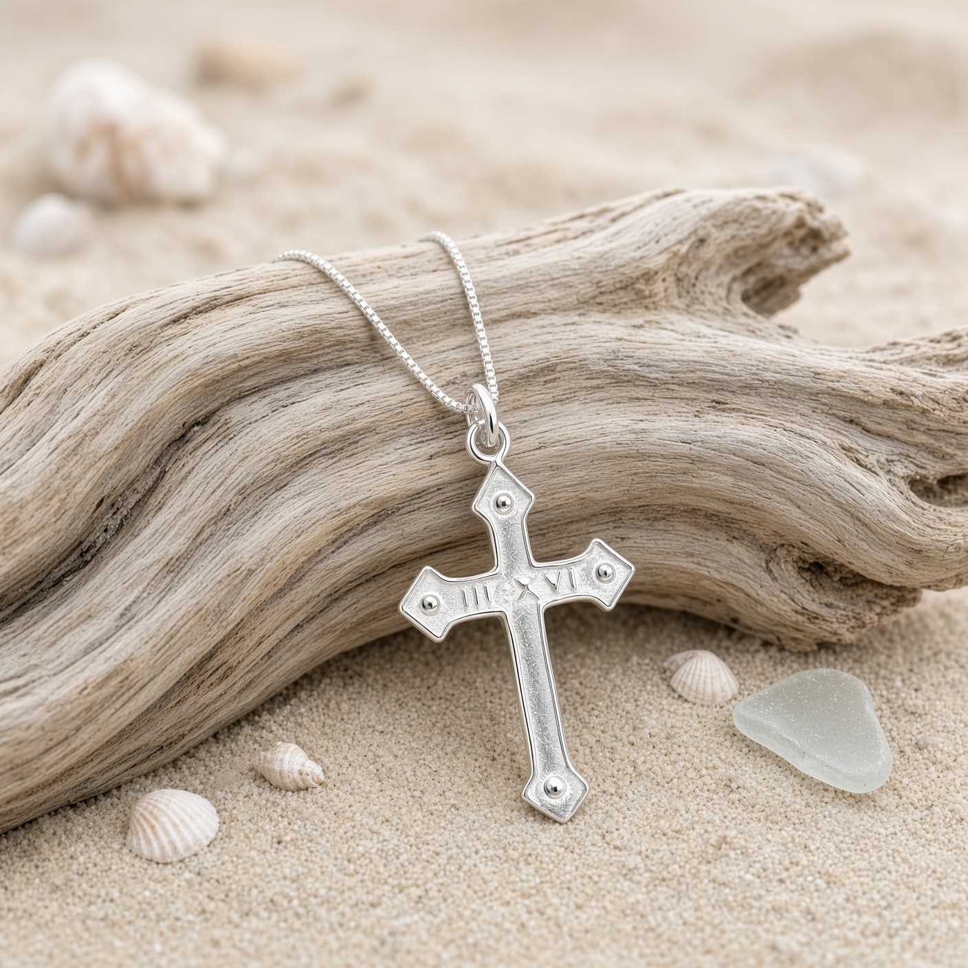 John 3:16 Cross small necklace - Sterling Silver