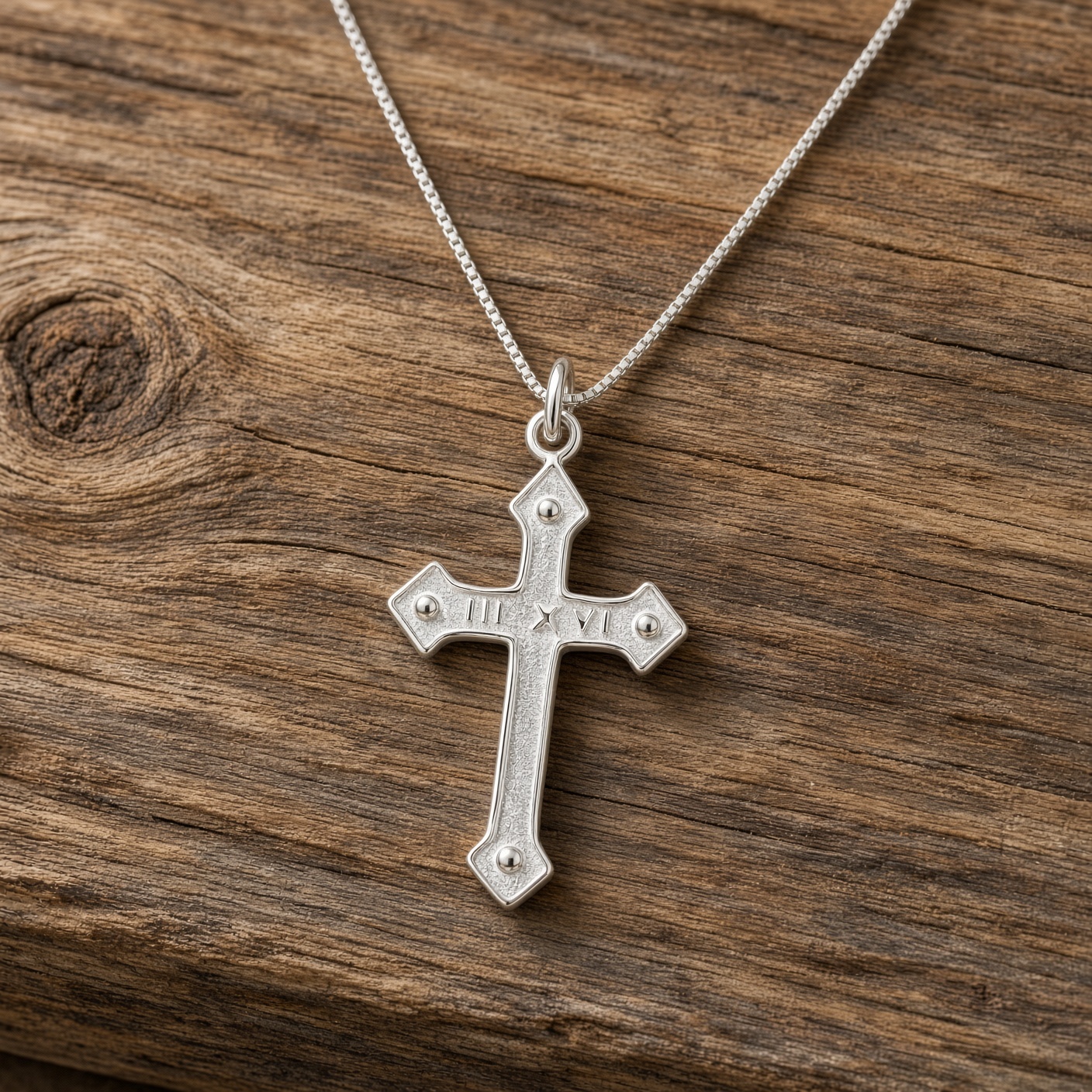 John 3:16 Cross small necklace - Sterling Silver