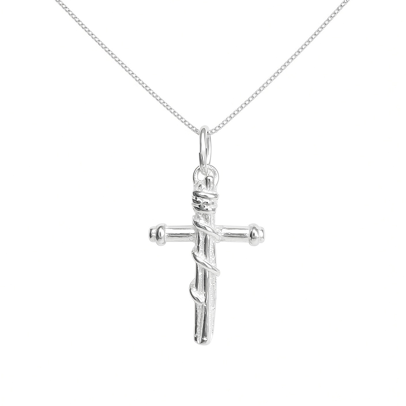 Mission Cross Necklace Sterling Silver - Witness and Service
