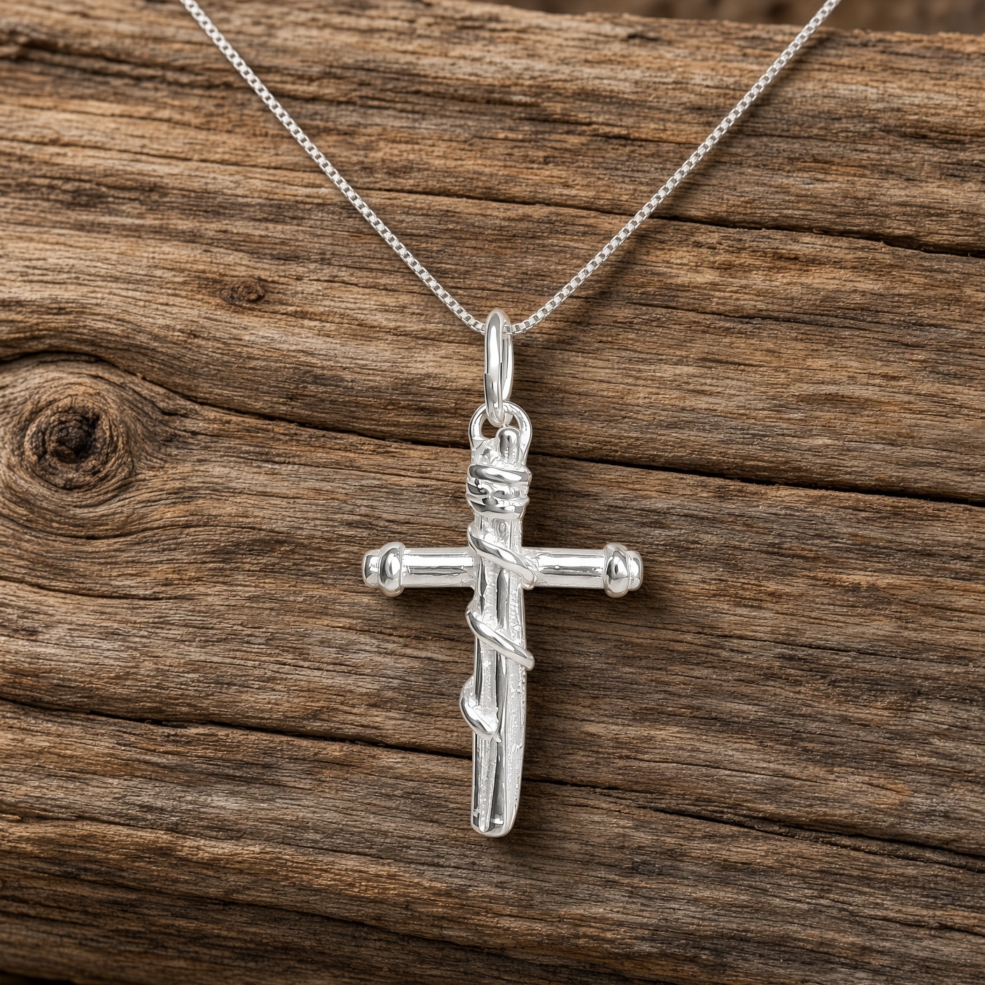 Mission Cross Necklace Sterling Silver - Witness and Service