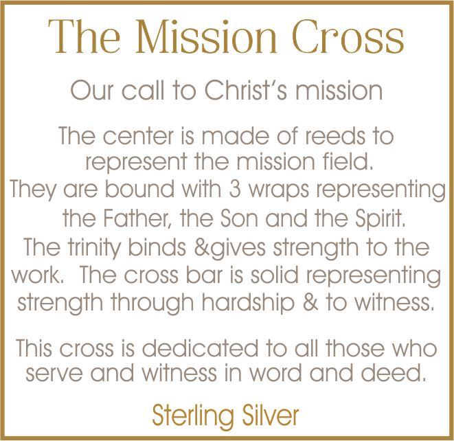 Mission Cross Necklace Sterling Silver - Witness and Service