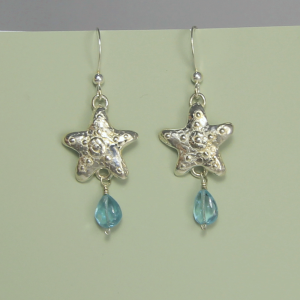 Silver Starfish Earrings by Lucina K.