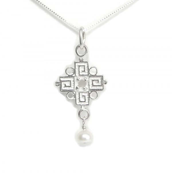 Byzantine Cross Necklace Sterling Silver