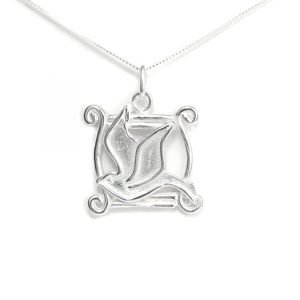 Holy Spirit Dove Necklace Sterling Silver