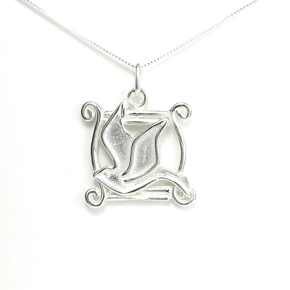 Dove Scroll Necklace