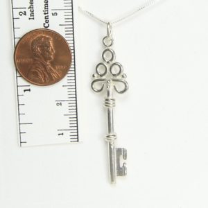Large Key to the Kingdom Necklace Sterling Silver