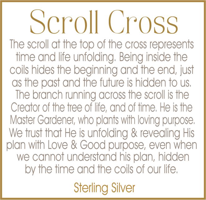 Scroll Cross Necklace Sterling Silver by Lucina K