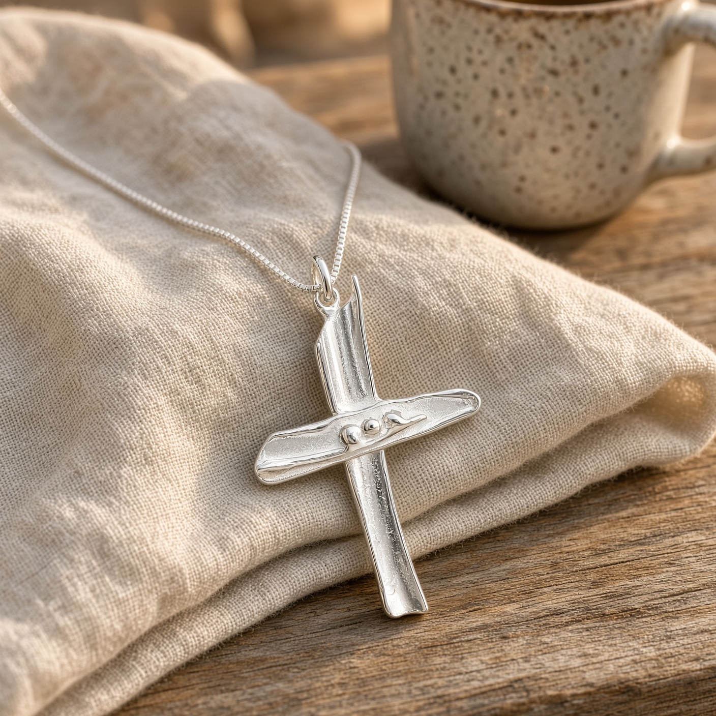 Trinity Cross necklace in Sterling Silver