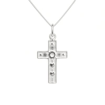 Wonderfully Made Cross necklace - Sterling Silver by Lucina K