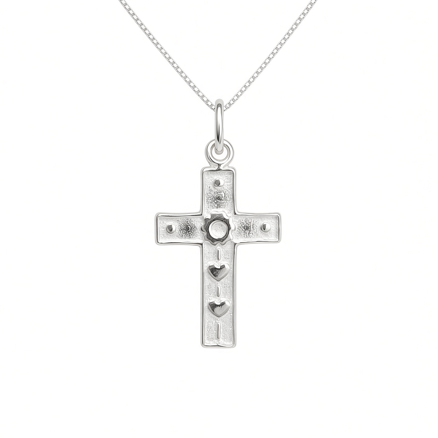 Wonderfully Made Cross necklace - Sterling Silver by Lucina K