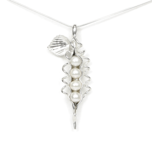 4 Pearl How Many Peas in Your Pod Necklace - White Pearl