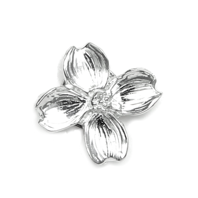 Dogwood Magnetic Scarf Pin - Handcrafted Pewter by Lucina K.