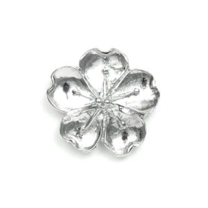 Cherry Blossom Magnet Scarf Pin Pewter