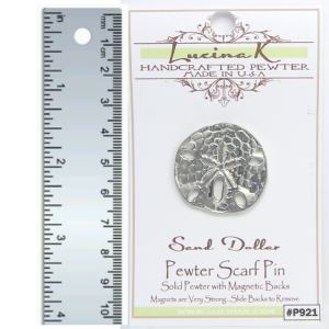 Sand Dollar Magnetic Scarf Pin - Lucina K.