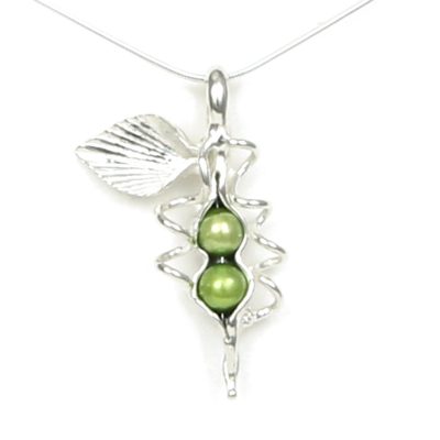 2 Pearl How Many Peas in Your Pod Necklace - Green Pearl