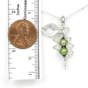 2 Pearl How Many Peas in Your Pod Necklace - Green Pearl