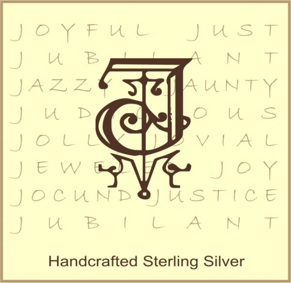 Initial Letter J Sterling Silver Necklace