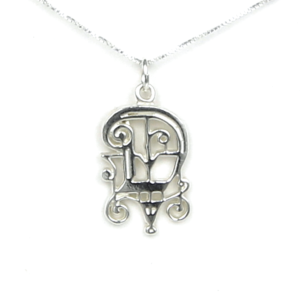 Initial Letter D Sterling Silver Necklace