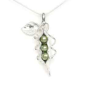 3 Pearl How Many Peas in Your Pod Necklace - Green Pearl