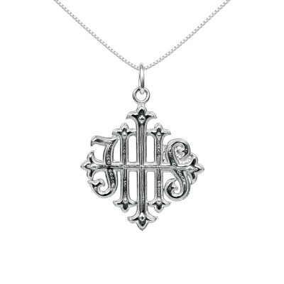 IHS Christogram Necklace - Sterling Silver