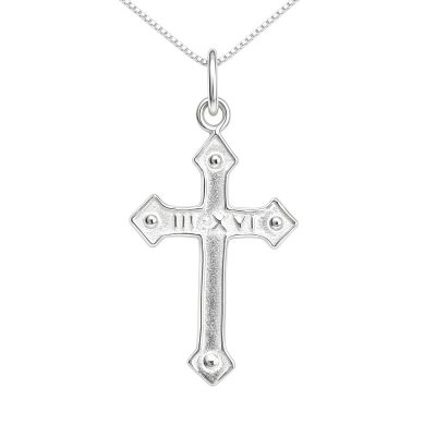John 3:16 Cross Necklace Large Sterling Silver